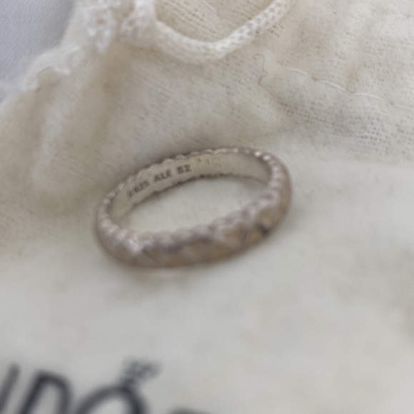 PANDORA White Enamel Heart Ring size 5 - Picture 3 of 3